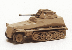 Trident 90306 HO Military SdKfz 250 Series Half-Tracks Plastic 250/9 Armored Personnel Carrier w/ Self-Propelled Gun