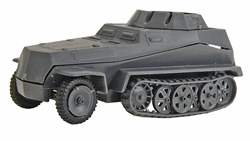 Trident 90306G HO Military Former German Army WWII SdKfz 250 Series Half-Tracks 9 Armored Personnel Carrier w/ 2cm KwK 38