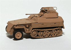 Trident 90328 HO Military Former German Army WWII SdKfz 250 Series Half-Tracks 250/9 Armored Personnel Carrier w/ Open Turret & 2cm Kwk 38 Autocannon