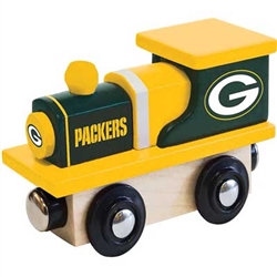 Train Enthusiast 415654 Football Team Wooden Engine Green Bay Packers