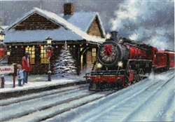 Train Enthusiast 75071 Christmas Train Station Christmas Cards pkg (10)