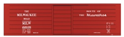 Tichy 10021O O Railroad Decal Set Milwaukee Road Ribbed-Side Boxcar w/Hiawathas Slogan