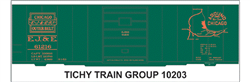 Tichy 10203O O Railroad Decal Set Elgin Joliet & Eastern 40' Steel Car Map ARound Chicago Logo