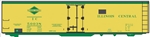 Tichy 10229O O Railroad Decal Set Illinois Central 40' Steel Reefer Yellow Car Green Lettering & Diamond Log