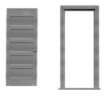 Tichy 2021 O 5-Panel Door & Frame Scale 30 x 80" Pkg 3 