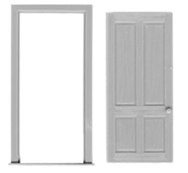 Tichy 2039 O 4-Panel Door/Frame 2/