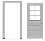 Tichy 2041 O Door & Frame 6-Lite Pkg 2