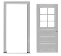 Tichy 2041 O Door & Frame 6-Lite Pkg 2