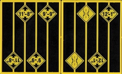 Tichy 2083 O Bridge Clearance Warning Signs 8 Signs 2 Each of 4 Styles