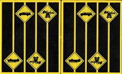 Tichy 2084 O Firehouse and Low Vehicle Warning Signs 8 Signs 4 Each of 2 Styles