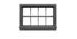 Tichy 2544 N Eight-Pane Window w/ Precut Glazing 50 x 32" Scale Pkg 12