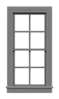 Tichy 3510 S Double-Hung Window w/Glazing & Shades 4 Pane Over 4 Pane 30 x 66" Pkg 6
