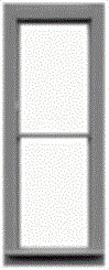 Tichy 3528 S 1/1 Double-Hung Window w/Precut Glazing 21 x 64" Scale Pkg 12