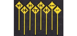 Tichy 3551 S Assorted Road Warning Signs Pkg 8