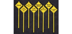 Tichy 3553 S Written Road Warning Signs Pkg 8 293-3553