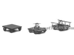 Tichy 4011 HO Maintenance Work Train Equipment Plastic Kit Handcar 6 & Trailer 6 Set