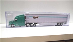 Trucks n Stuff TNS114 HO Peterbilt 579 Sleeper Cab Tractor with 53' Reefer Trailer Assembled TWT