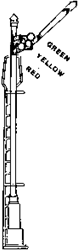 Tomar 853 HO Semaphore Signal 3-Position w/1.5V Bulbs