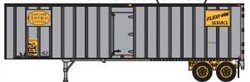 Trainworx 4043218 N Flexi-Van 40' Exterior-Post Semi Trailer w/ Curb Door Assembled New York Central 18 Silver Yellow