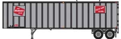 Trainworx 4043402 N Flexi-Van 40' Exterior-Post Semi Trailer Assembled Milwaukee Road 2 Silver Red