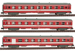 Trix 15950 N Le Capitole 3-Passenger Car Set Minitrix French State Railways SNCF Era IV Red White