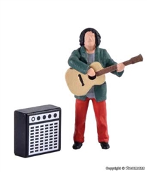 Viessmann 1510 HO Animated Street Musician with Guitar and Amplifier Add Sound with 769-5577 Sold Separately