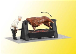 Viessmann 1552 HO Animated Grill with Beef on Rotisserie over Glowing Embers 14-16 Volt AC or DC