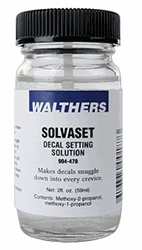 Walthers 470 Solvaset Decal Setting Solvent 2oz Bottle