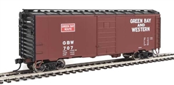 Walthers 1424 HO 40' PS-1 Boxcar Green Bay & Western #707