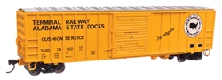 Walthers 1874 HO 50' ACF Exterior Post Boxcar Terminal Railway Alabama State Docks TASD #78329