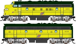 Walthers 19968 HO EMD F7 A-B Set ESU DCC & Sound Chicago & North Western #401, #410 