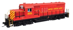 Walthers 20431 HO EMD GP9 Phase II with Chopped Nose ESU Sound and DCC US Army #4650