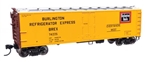 Walthers 41408 HO 40' Steel Reefer with Dreadnaught Ends Burlington Refrigerator Express BREX #74398