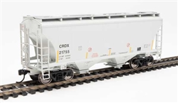 Walthers 7573 HO 39' Trinity 3281 2-Bay Covered Hopper Chicago Freight Car Leasing CRDX #21755