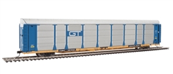 Walthers 101335 HO 89' Thrall Bi-Level Auto Carrier Grand Trunk Western Rack TTGX Flatcar #88090/157933