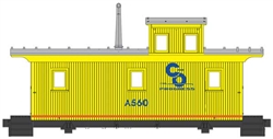 Walthers 103459 HO DM&IR Class G2 Wood Caboose Chesapeake & Ohio #A560