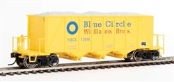 Walthers 106017 HO 40' Ortner 100-Ton Open Aggregate Hopper Blue Circle Cement WBCX #73006