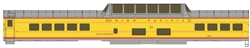 Walthers 18551 HO 85' ACF Dome Coach Lighted Union Pacific Heritage Fleet Columbine UPP #7001 Late