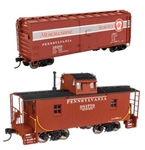 Walthers 901 HO Pennsylvania Railroad Merchandise Service Freight Train Pennsylvania Railroad Set #2; 12 40' Rebuilt X29b Boxcars N6b Caboose