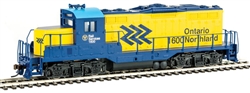 Walthers 456 HO EMD GP9M Standard DC Ontario Northland #1600 Blue Chevrons Logo