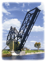 Walthers 3070 HO Operating Single-Track Railroad Bascule Bridge Kit