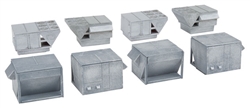 Walthers 3269 N HVAC Units Kit 4 each of 2 Styles of Rooftop Air Conditioners