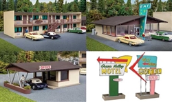 Walthers 3487 HO Vintage Motor Hotel Office/Restaurant Kit