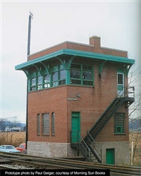Walthers 3554 HO Pennsylvania Railroad Brick Interlocking Tower w/Flat Roof Kit