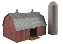 Walthers 3892 N Meadowhead Barn and Silo Kit