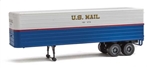 Walthers 2426 HO 35' Fluted-Side Trailer 2-Pack US Mail