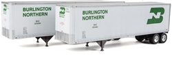 Walthers 2510 HO 40' Trailmobile Trailer 2-Pack Assembled Burlington Northern