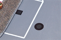 Walthers 4123 HO Manhole Covers & Sewer Grates Etched-Metal 4 Manhole Covers & 6 Sewer Grates