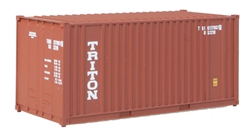 Walthers 8004 HO 20' Corrugated Container w/ Flat Panel Triton Brown