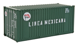 Walthers 8008 HO 20' Corrugated Container w/ Flat Panel Linea Mexicana